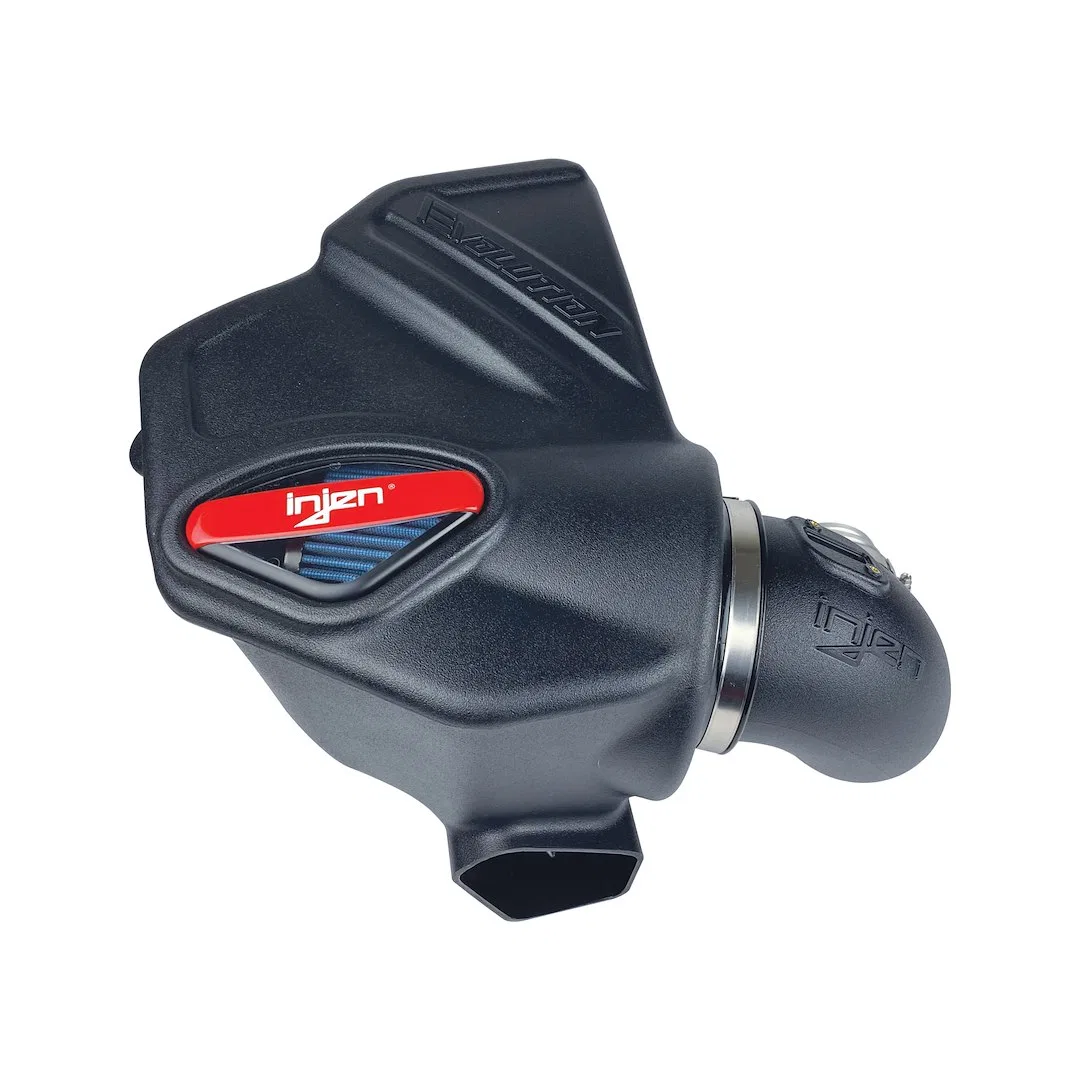 EVO2300 – INJEN Cold Air Intake, Black Polyethylene Tube Supernano-Web Blue Filter With Air Box
